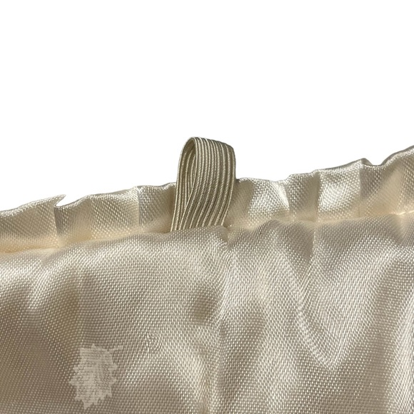 Vintage Retro 60s Ivory Rabbit Fur Stole with Satin Lining - Picture 8 of 12